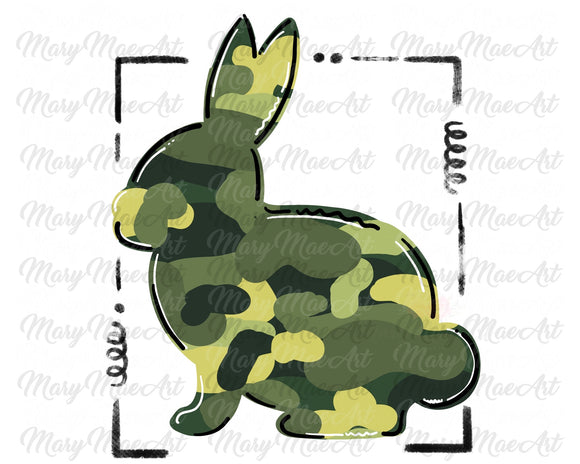 Camouflage Bunny - Sublimation Transfer