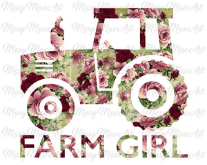 Floral Farm girl- Sublimation Transfer