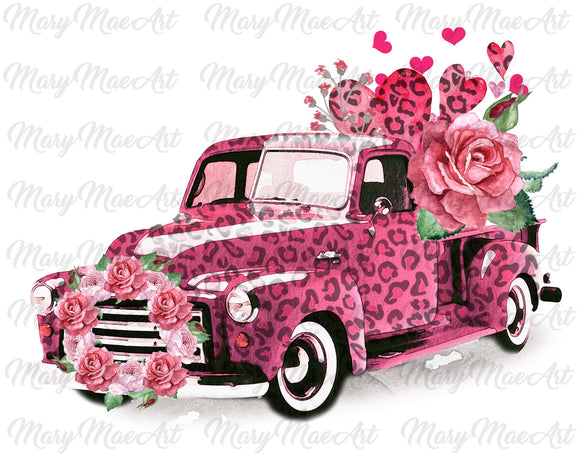 Pink Leopard truck- Sublimation Transfer