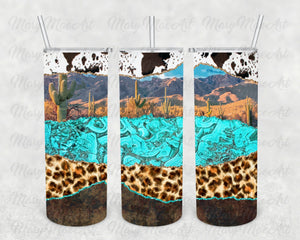 Western Desert, 20 oz. Skinny Straight, Sublimation Transfer