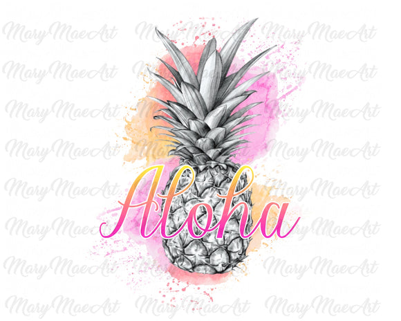 Aloha Pineapple - Sublimation Transfer