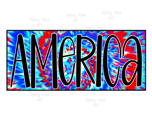 America Tie dye - Sublimation or HTV Transfer