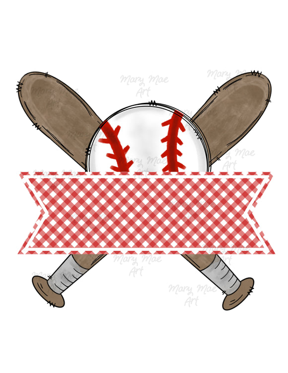 Baseball Banner Red - Sublimation Transfer