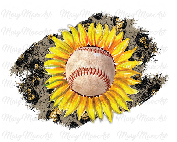 Baseball Sunflower - Sublimation Transfer