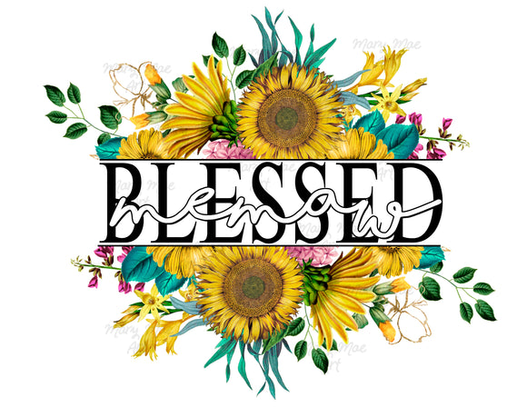 Blessed Memaw Sunflower - Sublimation Transfer