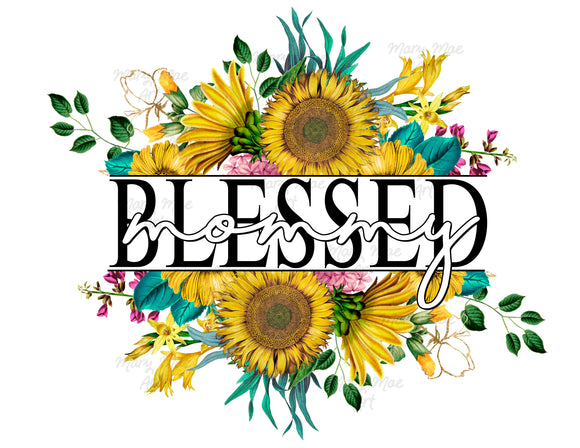 Blessed Mommy Sunflower - Sublimation Transfer