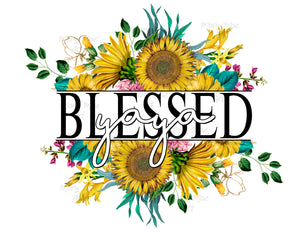 Blessed Yaya Sunflower - Sublimation Transfer