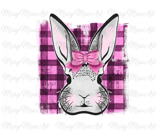 Bunny Pink Plaid - Sublimation Transfer