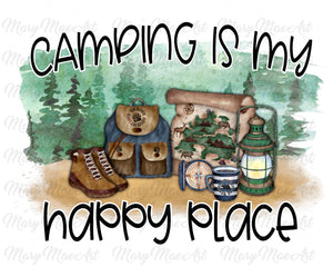 Camping is my Happy Place - Sublimation Transfer