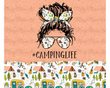 Camping Life, TUMBLER, 20 oz. Skinny Straight, Sublimation Transfer