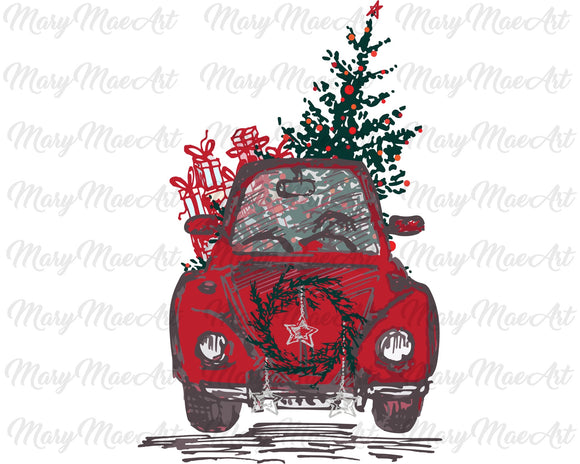 Christmas car - Sublimation Transfer