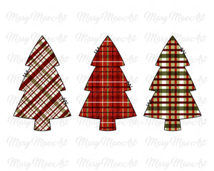 Plaid Christmas Trees - Sublimation Transfer