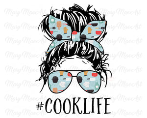 Cook Life, Messy bun - Sublimation Transfer