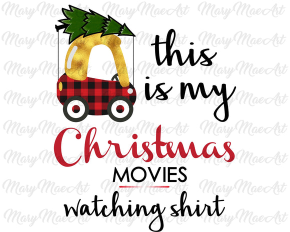 Christmas movies watching T-shirt - Sublimation Transfer