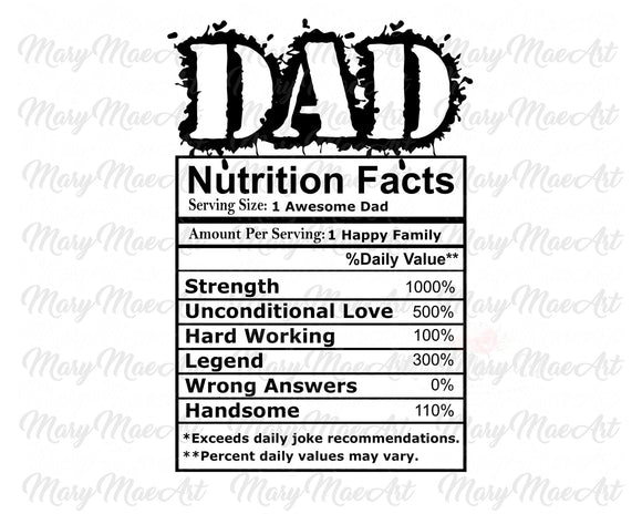 Dad Facts - Sublimation Transfer