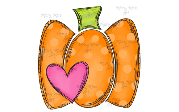 Pumpkin with heart - Sublimation Transfer