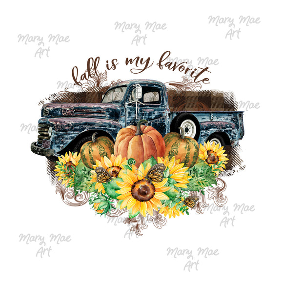 Fall Truck Sublimation Transfer