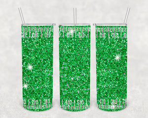 Football Field, 20 oz. Skinny Straight, Sublimation Transfer