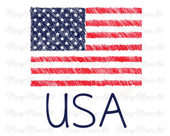 USA Flag - Sublimation Transfer