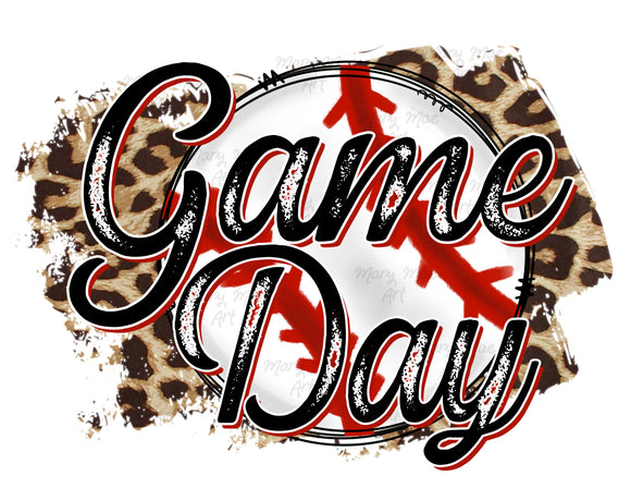 Game Day Baseball Leopard - Sublimation Transfer