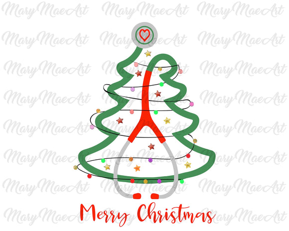 Stethoscope Christmas tree - Sublimation Transfer