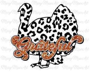 Grateful Leopard Turkey- Sublimation Transfer