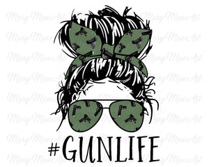 Gun Life, Messy bun - Sublimation Transfer