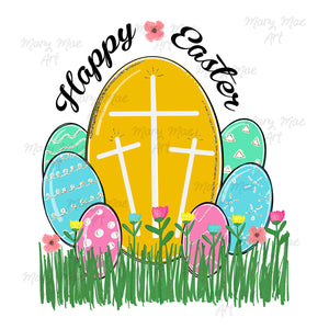 Happy Easter Eggs - Sublimation png file/Digital Download