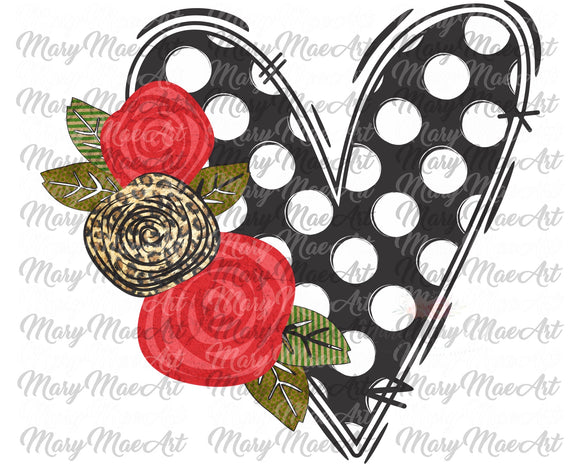 Heart with flowers - Sublimation Transfer