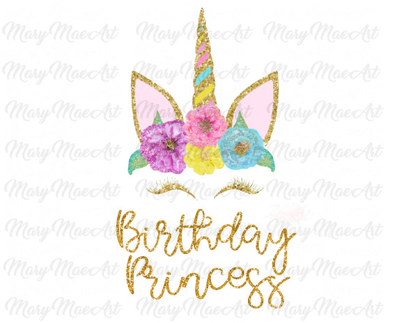 Birthday princess, Unicorn - Sublimation Transfer