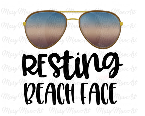 Resting Beach Face - Sublimation Transfer