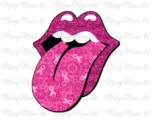 Breast cancer tongue #4- Sublimation Transfer