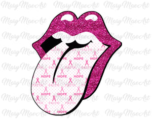 Breast cancer tongue #5- Sublimation Transfer