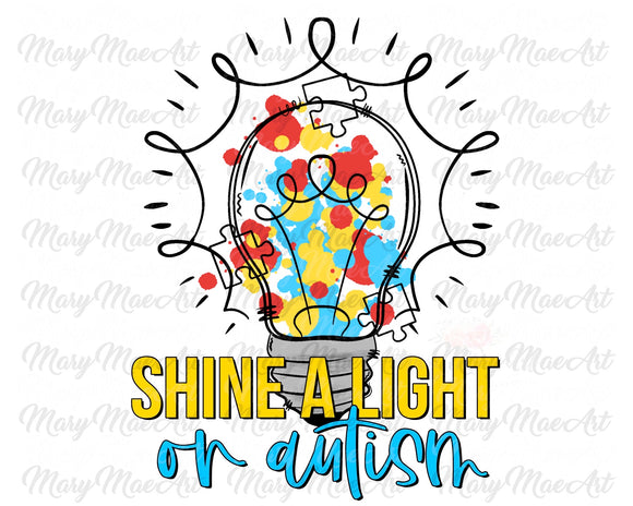 Shine a light on Autism - Sublimation Transfer
