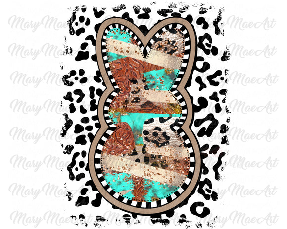 Bunny - Leopard, Leather - Sublimation Transfer