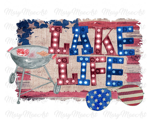 Lake Life Flag - Sublimation Transfer