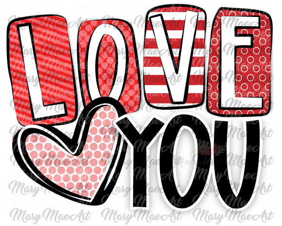 Love You - Sublimation Transfer