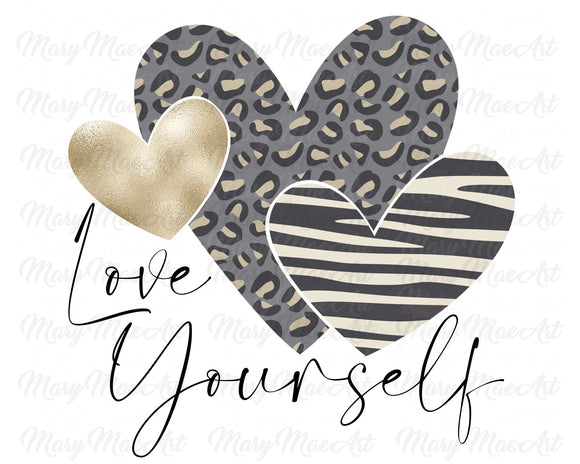 Love Yourself Hearts - Sublimation Transfer