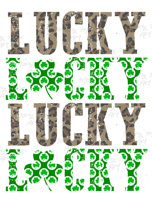 Lucky, Sublimation or HTV Transfer