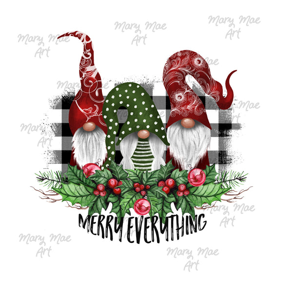 Merry Everything Gnomes Sublimation Transfer