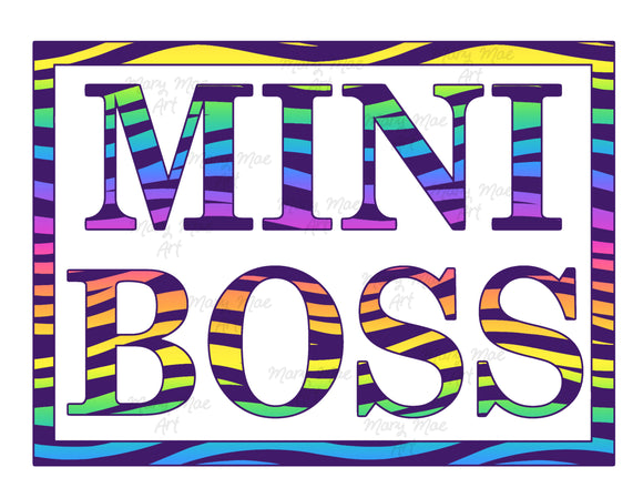 Mini Boss 3 - Sublimation Transfer