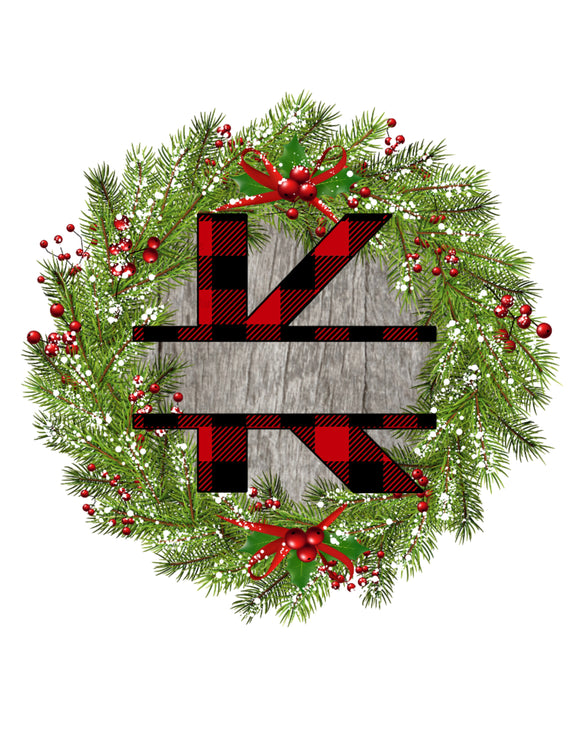 Christmas Wreath K Sublimation Transfer