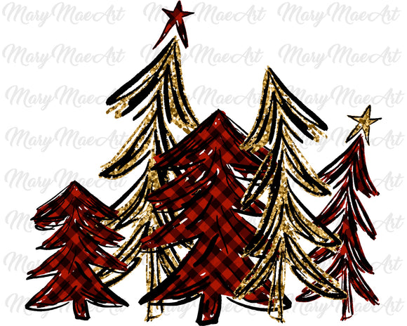 Christmas Trees -Sublimation Transfer