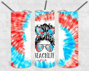 Beach Life, TUMBLER, 20 oz. Skinny Straight, Sublimation Transfer