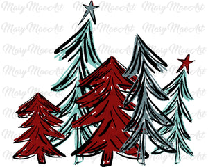 Christmas Trees-Sublimation Transfer