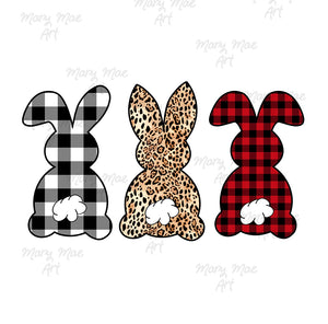 Bunnies, Leopard, Plaid, Sublimation or HTV Transfer