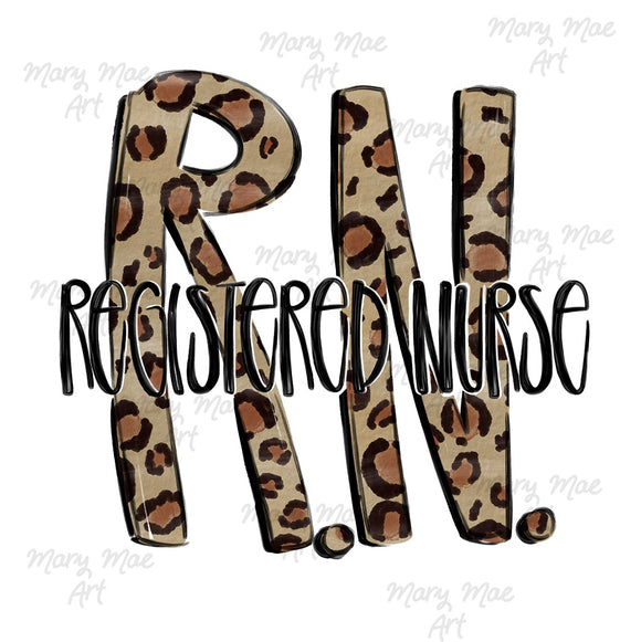 R. N. Registered Nurse - Sublimation Transfer