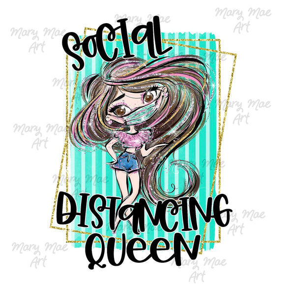 Social Distancing Queen 2 - Sublimation Transfer