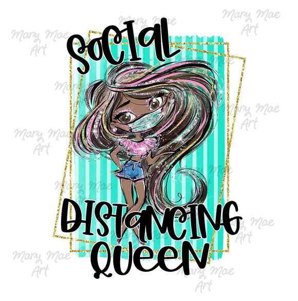 Social Distancing Queen 3 - Sublimation Transfer
