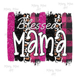 Blessed Mama brushstrokes pink, Sublimation png file/Digital Download